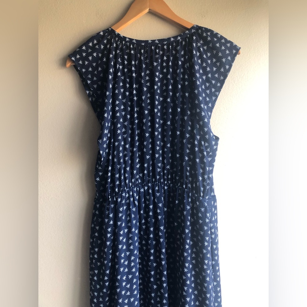 J.Crew Women Maxi Blue Blouse Dress Size Medium - Picture 8 of 13